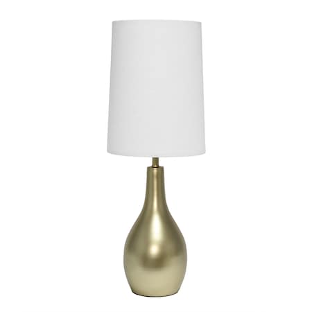 Simple Designs Gold Tear Drop Table Lamp LT3303-GLD